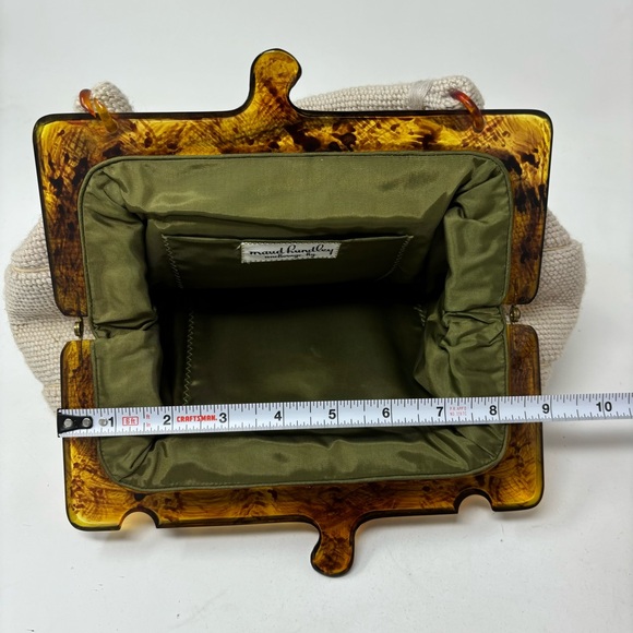 Vintage Maud Hundley Tapestry Needlepoint Purse Bag Floral - Picture 16 of 16